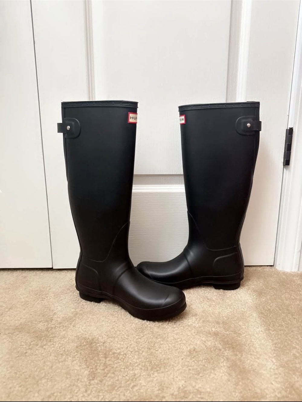 Hunter Black Knee-High Women's Rain Boots - Picture 6 of 6